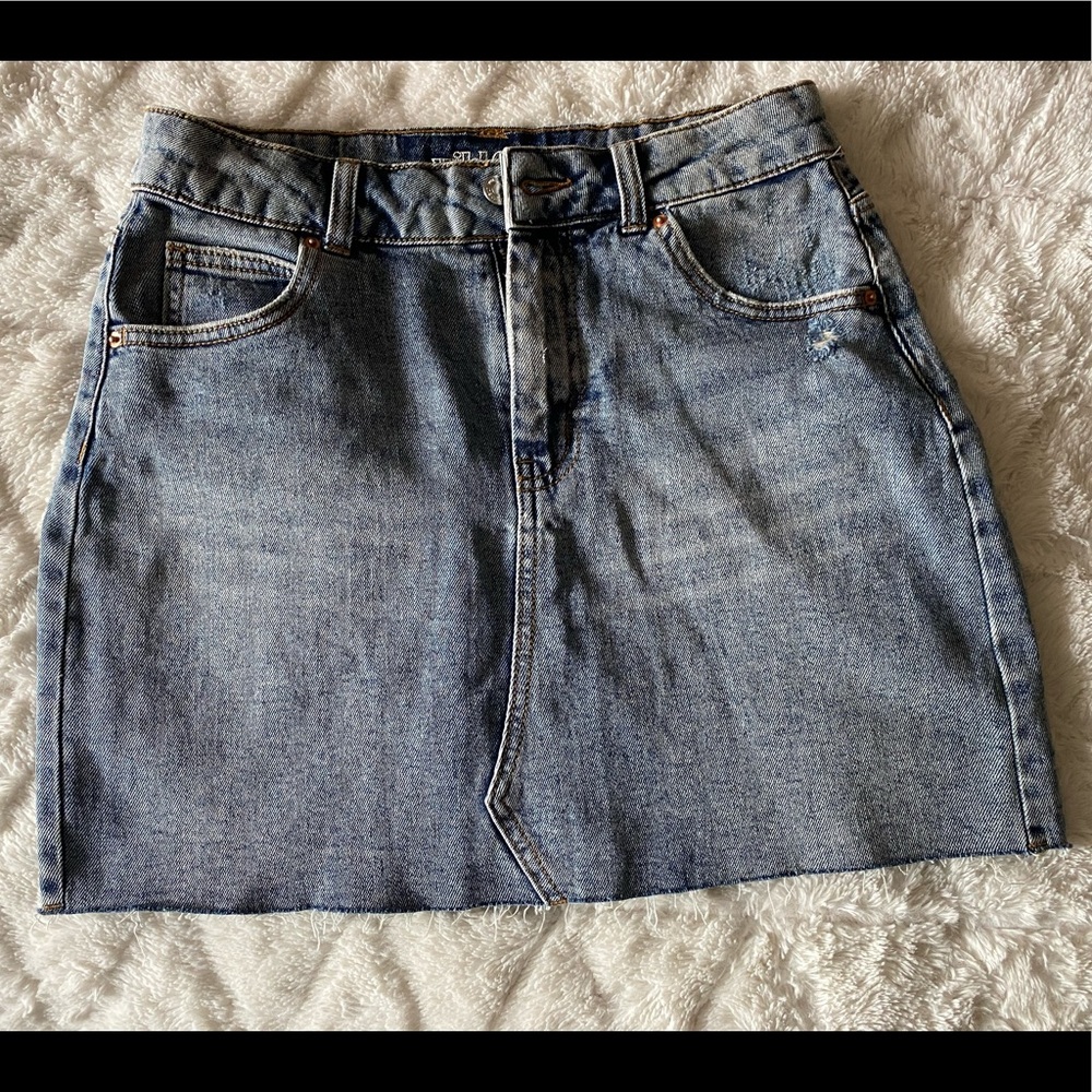 Wild Fable Raw Edge Jean Skirt (8)